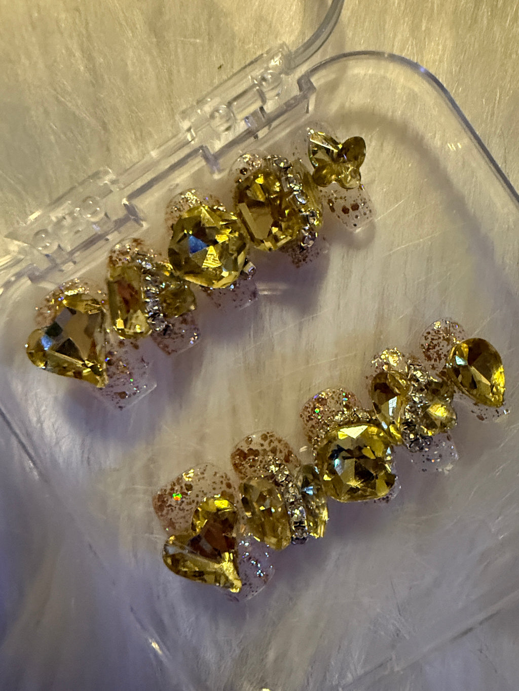 Gold super bling press-on set