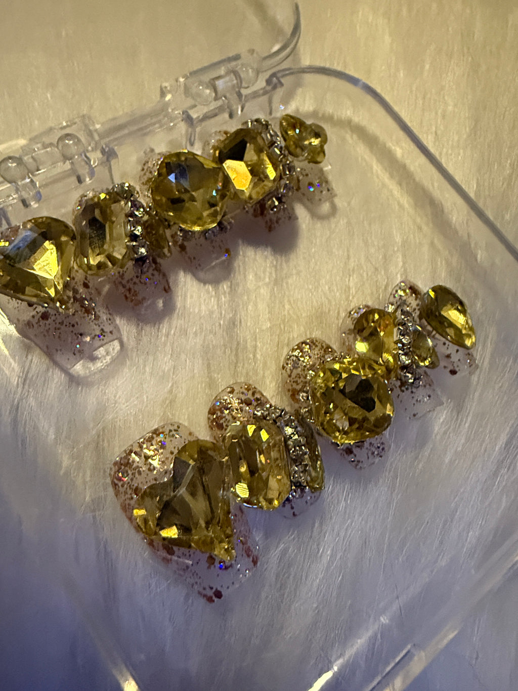 Gold super bling press-on set